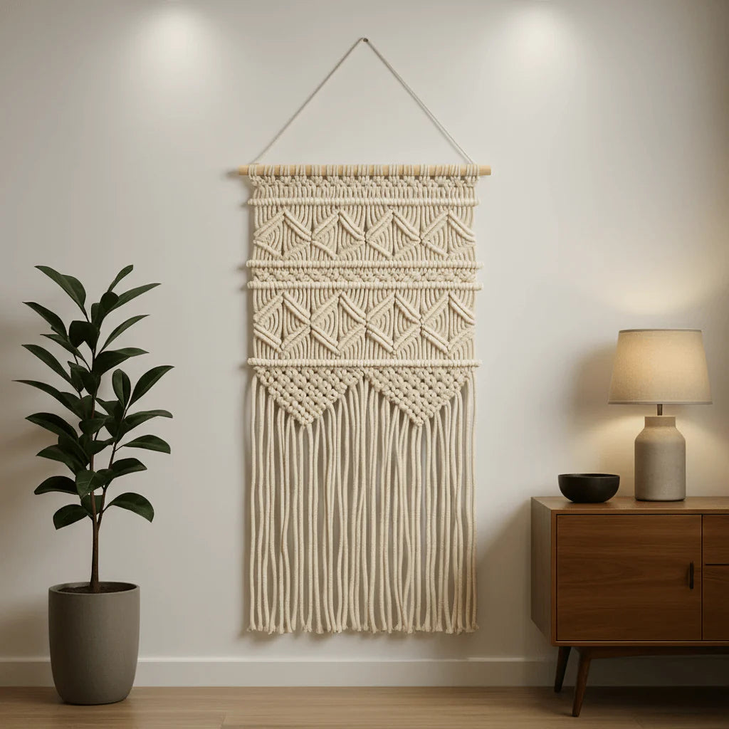 Macrame Wall Hanging, Boho Wall Decor, Bohemian Home Decor, Cotton Macrame, Wall Art